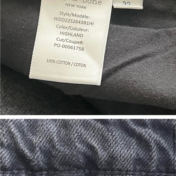 Rag & Bone Dre mid Rise Slim Boyfriend Jeans in Highland Black - Picture 10 of 12